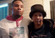 **FILE** Brandon Jackson, brother of Anton Black, and Janell Black, Anton's mother outside the town council meeting in Greensboro Md where a decision was made on whether to place an officer on administrative leave who was involved in the death of a black teenager, Anton Black The photo is of the dead teens' older brother and mother standing outside the town hall last Thursday night waiting for the decision. January 3, 2019 on the porch of the Greensboro Town Hall on Main Street in Greensboro, MD (Photo by Courtland Milloy/The Washington Post via Getty Images)