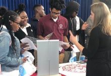 Students from several schools in the D.C. area attend Thurgood Marshall Academy's 10th annual college fair. (Courtesy of Thurgood Marshall Academy)
